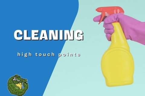 How to properly sanitize high touch points in your home.